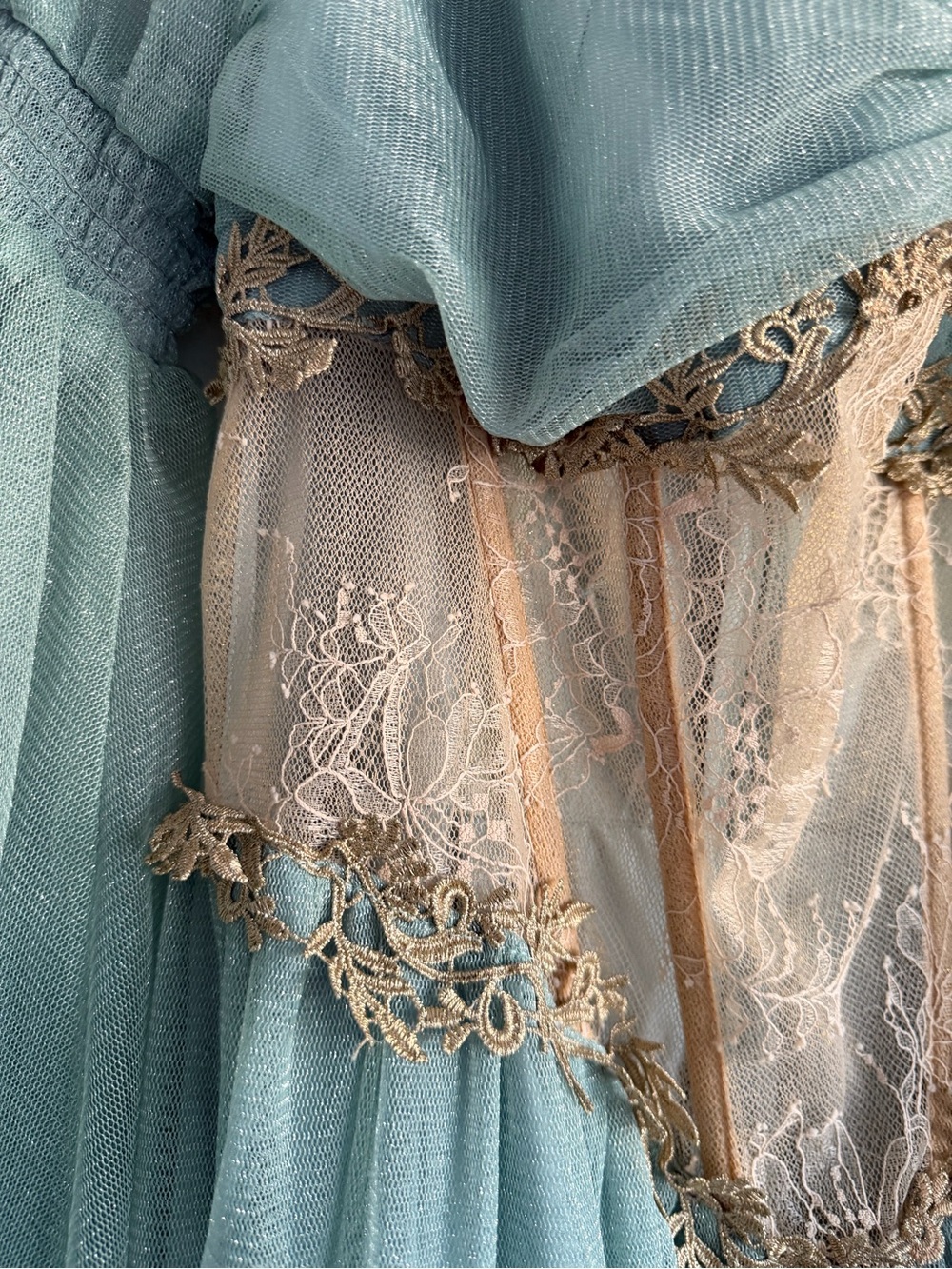 Turquoise Siren Corset Dress - Picture 3 of 4